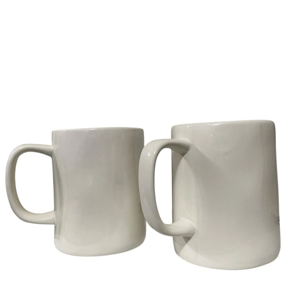 Rae Dunn White 'Beauty' and 'Beast' Mugs - Picture 5 of 6